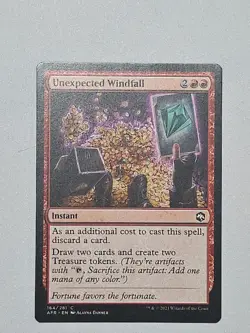 Unexpected Windfall Regular AFR 164 MTG Magic NM - Image 1