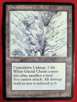 ❄ Magic The Gathering | Glacial Chasm | Ice Age| Light Play | Vintage 1995 - Image 1