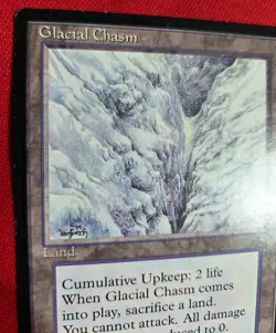 ❄ Magic The Gathering | Glacial Chasm | Ice Age| Light Play | Vintage 1995 - Image 2