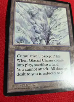 ❄ Magic The Gathering | Glacial Chasm | Ice Age| Light Play | Vintage 1995 - Image 3