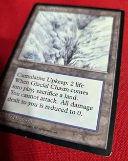 ❄ Magic The Gathering | Glacial Chasm | Ice Age| Light Play | Vintage 1995 - Image 4
