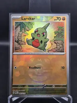 2025 Pokemon Larvitar 047/131 Master Ball Reverse Holo Prismatic Evolutions NM - Image 1