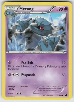 Metang Uncommon Plasma Freeze 51/116 Pokemon - Image 1