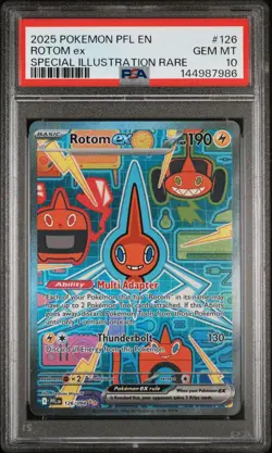 Rotom ex 126/094 Pokemon Phantasmal Flames Special Illustration Rare 2025 PSA 10 - Image 1