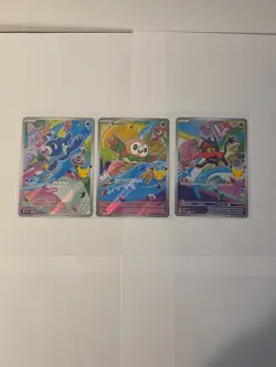 Pokemon TCG First Partner Illustration Collection Series 1 Gen 7 Alola Starters - Image 1