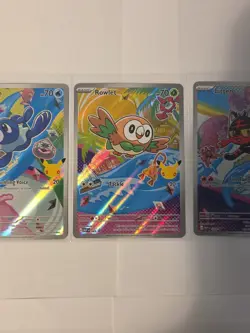 Pokemon TCG First Partner Illustration Collection Series 1 Gen 7 Alola Starters - Image 3