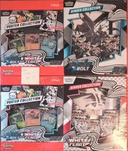 Pokemon Black Bolt and White Flare Binder + Poster Collection Sam's Club Bundle - Image 1