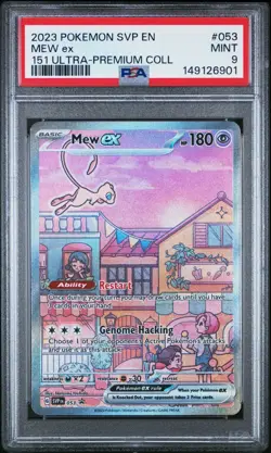 PSA 9 2023 POKEMON SVP EN-SV PROMO 053 MEW EX 151 ULTRA PREMIUM COLLECTION - Image 1