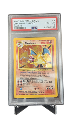 Charizard Holo 4/130 2000 Pokemon Base Set 2 PSA 8 NM-MT Vintage WOTC Rare - Image 1