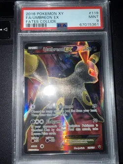 2016 Pokemon XY Fates Collide Umbreon EX Full Art #119 PSA 9 Mint - Image 1