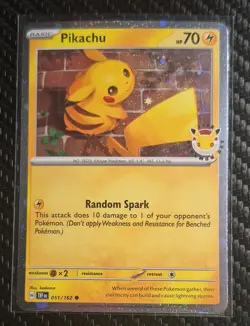 Pikachu (Pokemon Day 2026) 051/162 Stamped Cosmos Holo 70hp - Image 1