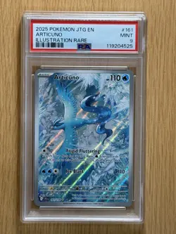 PSA 9 Articuno 161/159 Illustration Rare 2025 Pokemon JTG EN - Image 1