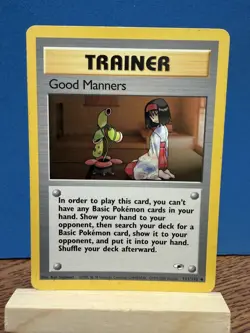 Pokemon TCG Good Manners 111/132 Gym Heroes Uncommon WOTC Vintage Trainer Card - Image 1