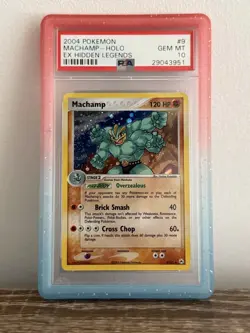 2004 POKEMON EX HIDDEN LEGENDS #9 MACHAMP-HOLO PSA 10 (POP: 37) - Image 1