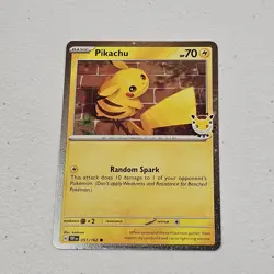 Pikachu Pokemon Day 2026 051/162 30th Anniversary Stamped Promo Holo Pokemon TCG - Image 2