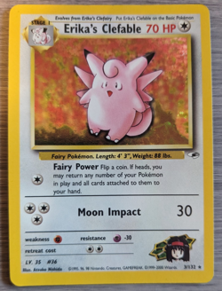Pokemon Erika's Clefable 003/132 Gym Heroes Holo MP - Image 1
