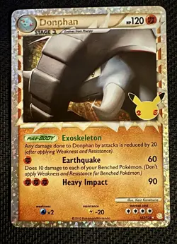 #107/123 Donphan NM Pokemon TCG Celebrations: Classic Collection - Image 1