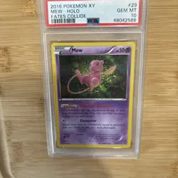 2016 POKEMON XY FATES COLLIDE #29 MEW-HOLO PSA 10 - Image 5