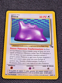 Italian Pokemon Card Ditto 28/64 Fossil LP -- L15 - Image 2