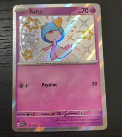 Pokemon Paldean Fates Ralts Holo Rare Card 153/091 NM - Image 1