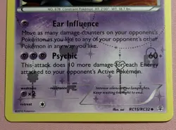 2016 Pokemon Meowstic XY Generations Radiant Collection HOLO #RC15/RC32 LP - Image 3