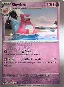 Slowbro 080/165 Uncommon 151 Pokemon Reverse Holo Near Mint - Image 1