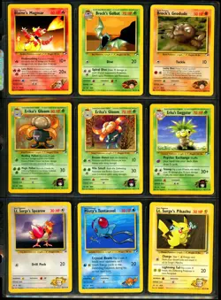 2000 Pokemon GYM HEROES SET Unlimited Edition NON HOLO Cards Collection Lot RARE - Image 3
