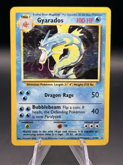 Pokemon TCG Gyarados 6/102 Base Set Unlimited Holo - Image 1