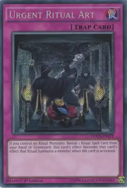 Yugioh Urgent Ritual Art DOCS-EN078 Secret Rare 1st Edition NM - Image 1