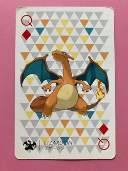 Pokemon X Nintendo Playing Card Charizard Queen of Diamonds Card 2013 Japanese - Image 2