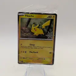 Pikachu 025/165 Pokemon Holiday Calendar 2025 Festive Stamp Promo SEALED - Image 1