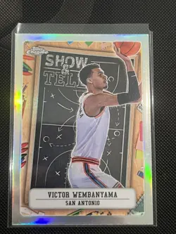2024-25 Topps Chrome - Show and Tell Victor Wembanyama #ST-9 Refractor - Image 1