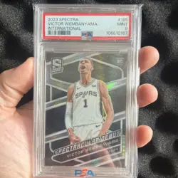 Panini 2023-24 Spectra Victor Wembanyama #195 International Prizm PSA 9 Spurs - Image 1