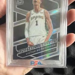 Panini 2023-24 Spectra Victor Wembanyama #195 International Prizm PSA 9 Spurs - Image 3