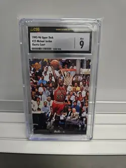 Michael Jordan 1995 Upper Deck Electric Court 23 CSG 9 MINT BULLS HOF - Image 1