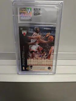 Michael Jordan 1995 Upper Deck Electric Court 23 CSG 9 MINT BULLS HOF - Image 3