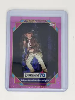 2025 Topps Disneyland 70th Indiana Jones Contains the Spirit Pink Shimmer Foil - Image 1