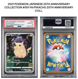 Pokemon Pikachu 25th Anniversary Coll. Japanese Full Art #001 PSA 10 Gem Mint - Image 1