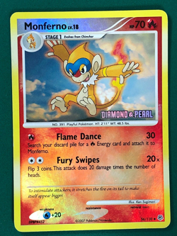 Monferno 56/130 Uncommon DP Diamond and Pearl Reverse Holo [2] - Image 1