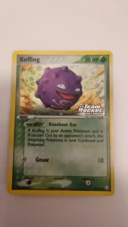Koffing 61/109 Reverse Holo Stamped EX Team Rocket Returns Pokemon Card 2004 - Image 1