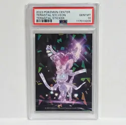 2023 Pokemon Center Terastal Sticker Terastal Sylveon Holo Foil PSA 10 - Image 1