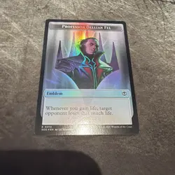 Professor Dellian Fel Pest (0008 0013) Token SOS MTG Emblem Foil NM - Image 1