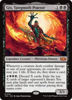 MTG Gix, Yawgmoth Praetor 181 Commander: Tarkir: Dragonstorm Magic - Image 1
