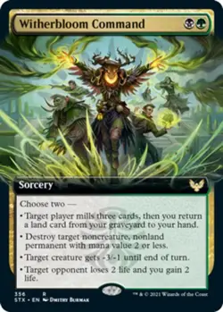 Light Play x 1 Witherbloom Command - Foil - Extended Art Strixhaven: School of M - Image 1