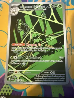 Pokemon TCG - Destined Rivals Team Rockets Spidops 187/182 Illustration Rare - Image 1