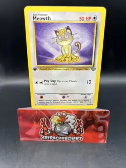 Pokemon TCG Meowth 1st Edition Jungle Set 56/64 WOTC Vintage - Image 1