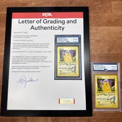 Pikachu 1st edition Red Cheeks SIGNED Veronica Taylor Pokemon 58/102 PSA w/ LOA - Image 1