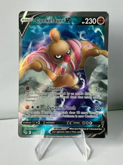 Conkeldurr V (Full Art) 073/078 Pokemon GO Holo Free Shipping - Image 1