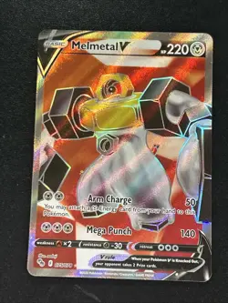 Melmetal V Full Art 075/078 Pokemon GO Holo Full Art Ultra Rare Lightly Played - Image 1