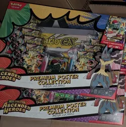 Ascended Heroes Pokemon Premium Poster Collection Mega Lucario Box- Lot of 2 - Image 1